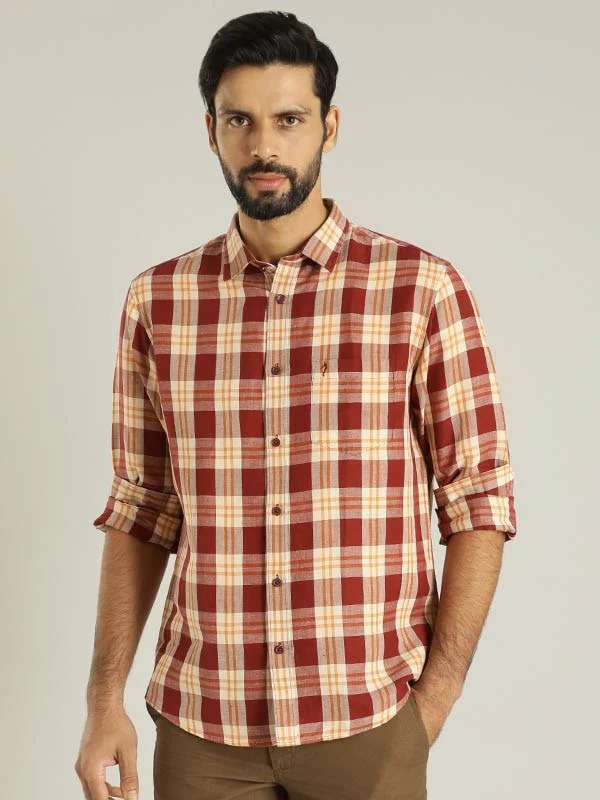 Indian Terrain Men Checkered Multicolor Shirt